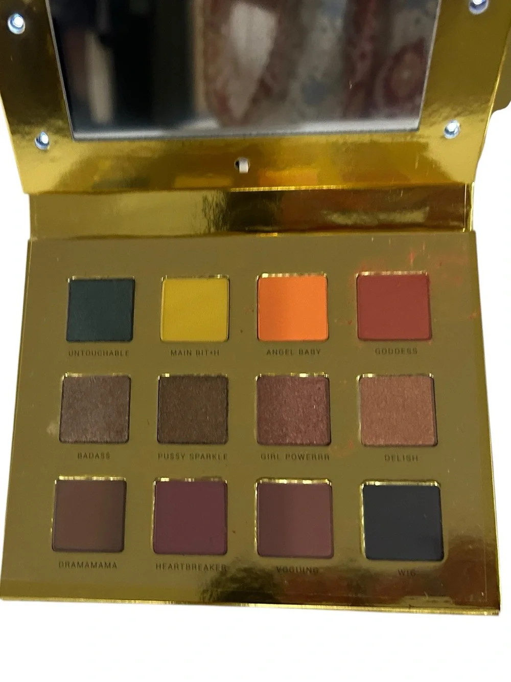 New Cosmyfy Mama Mia Pressed Pigment Eyeshadow Palette 12 Color With Mirror